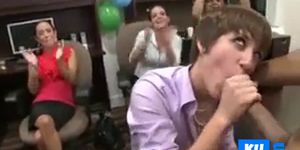 Cute office worker gets fucked on birthday in work bath