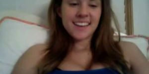Busty Teen flashes big boobs and pussy on webcam