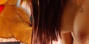 busty redhead milf masturbating with her dildo