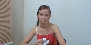 Playful russian brunette nympho summer coitus in porno