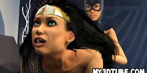 3D Wonder Woman gets her pussy licked and toyed