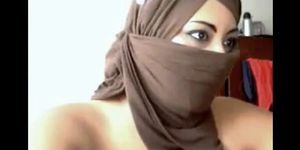 Arab Woman Flashing The Camera