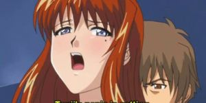 Big meloned anime gives oral