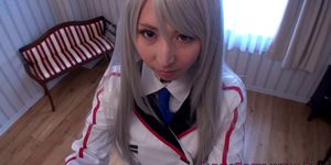 Cosplay Angel Kanade Tachibana is spoiling cock in POV