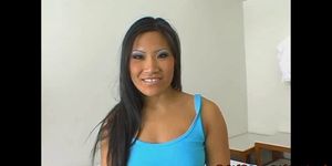 Black haired Asian Christina Aguchi fucked from behind