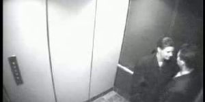 Security cam - blow job in an elevator