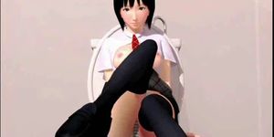 Animated sweety in stockings