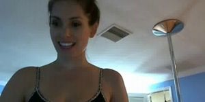 WEBCAM: Stripping On New Spinny Pole