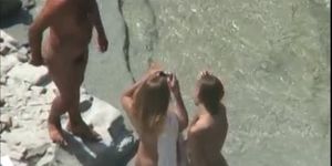 2 girls taking nude pics on the beach 2 of 3