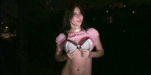 A gorgeous babe in a public dogging adventure PART 1