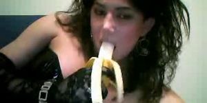 Webcam Girl - Sexy Banana and Fondling