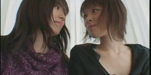 Sensual Japanese Lesbian Kissing.
