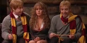 Lindsay lohan as sexy Hermiona from Harry Potter