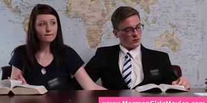 Mormon couple masturbate each other in temple