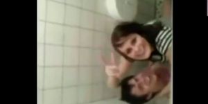 College couple caught fucking in the restrooms