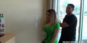 Two teen cuties talked into fucking for cash