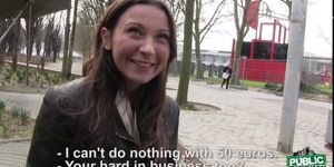 Hot Julie is spotted by dude and offers her fifty euros