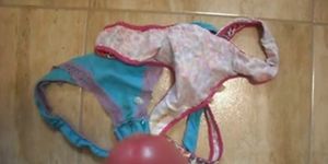 wanking into wifes dirty soiled worn panties