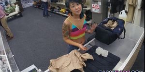 Petite Asian chick gives an Asian massage with happy en