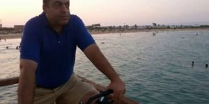 ME WITH MY BIKE AT BEACH