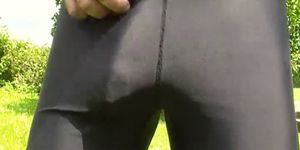 Cum in bicycle pants