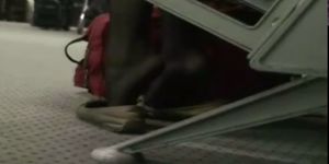 Really Sexy Candid Nylon Feet Airport