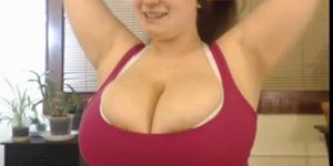 Huge melons with large areolas on busty girl assaulted