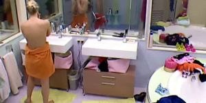 Big Brother NL  Hot Blonde Teen girl nude showering clo