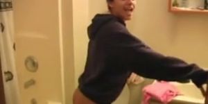 Hot Teen Bathroom Blowjob