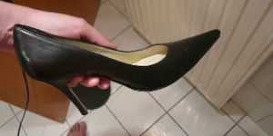 Pointy black pumps getting fucked - again!