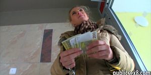Big boobs amateur blonde Eurobabe nailed for some money