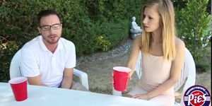 An awesome outdoor fuck with horny slut Rachel James