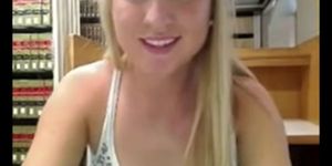Public Library Deep Toying pussy On Webcam
