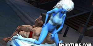 3D babe gets fucked outdoors by The Juggernaut 
