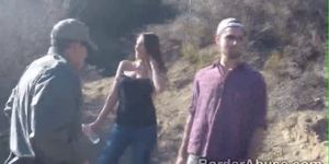 Border patrol catches pretty brunette trying to cross