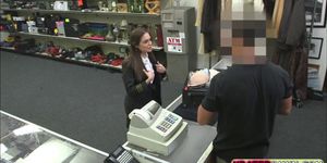 A Bitch gets pounded hardcore style in the pawnshop