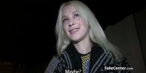 Russian teen fucked agent outdoors