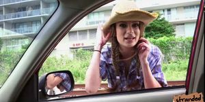 Sexy Teen Dillion ask a ride and fuck to a strangers bi