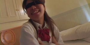 Obedient Miho gets fucked and creamed on her tits