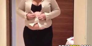 Sexy chubby babe teasing