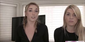 Naughty teens gets a very hardcore pussy licking action