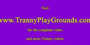 Glamcore tranny amateur riding on cock