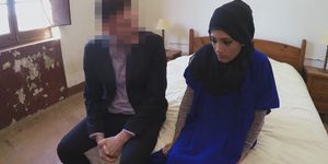 A nice beautiful Arab woman got paid to suck