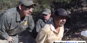 Blonde teen captured and fucked on the border