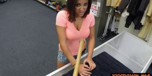 Latina pawning a baseball bat ends up fucking the pawn 