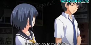 Anime schoolgirl gets a big cumshot