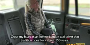 Fake taxi action with hottie Blonde with huge tits