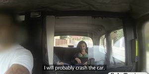 Cute amateur passenger drilled real hard by the driver