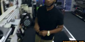 Black hottie sells her stuff and rammed at the pawnshop