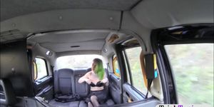 Tattooed bitch sucks off and pounded in the backseat